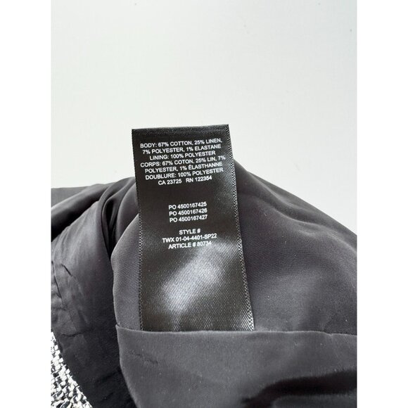 Aritzia BABATON Joan Black Cotton Linen Tweed Oversized Shirt Jacket, Size 2/M - Picture 11 of 16